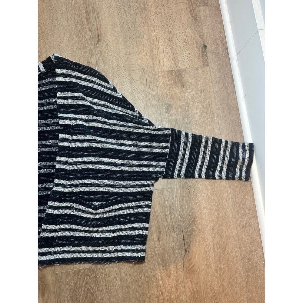 Madewell Black &‎ White Stripe Dolman Sleeve Drapey Cardigan XS/S Oversized - Picture 9 of 9